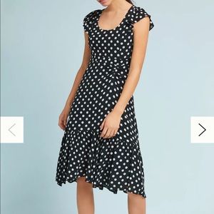 Anthropologie Maeve polka dot dress